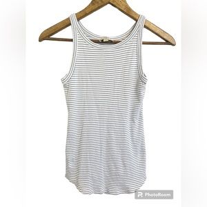 LOFT tank top. White and blue stripes. Women’s size medium.